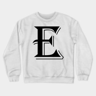 Black Letter E in vintage style Crewneck Sweatshirt